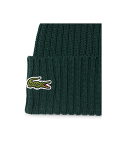 Berretto in lana spazzolata a costine Verde sinople RB0001 YZP